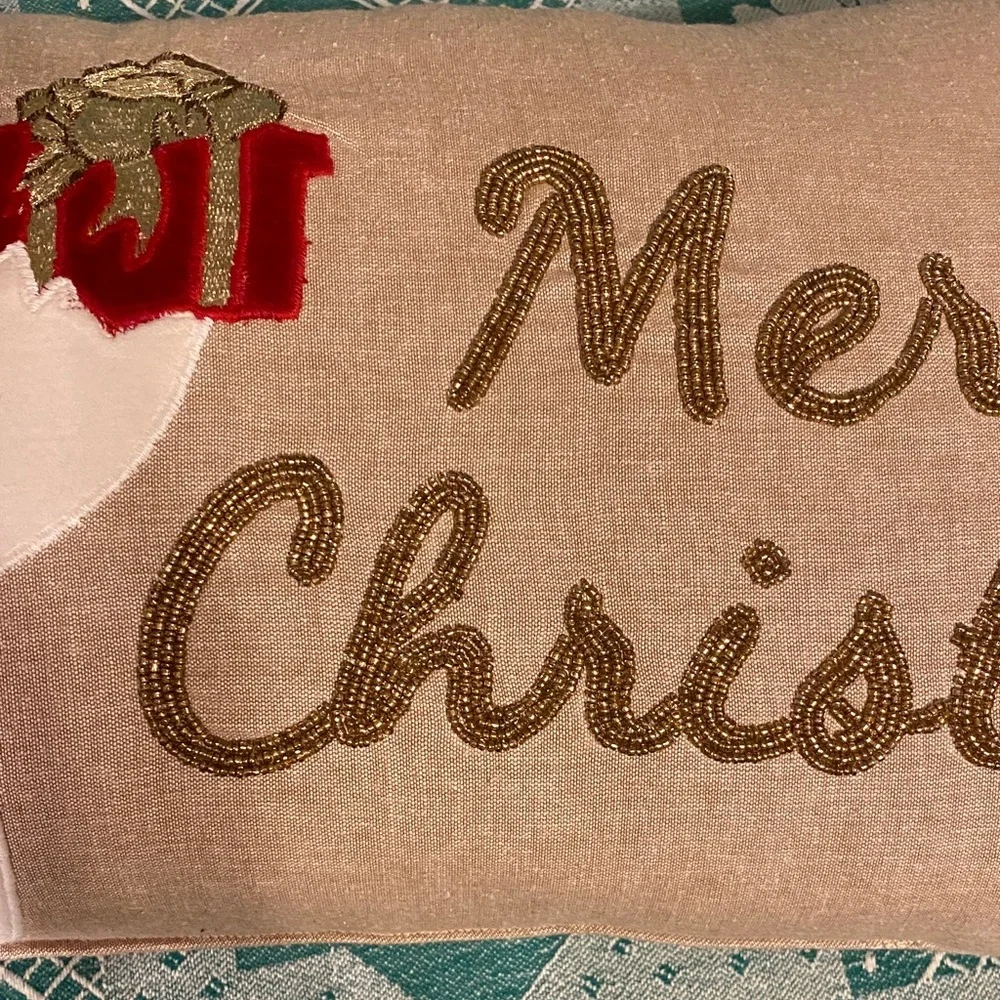 Festive Snowman Merry Christmas Pillow